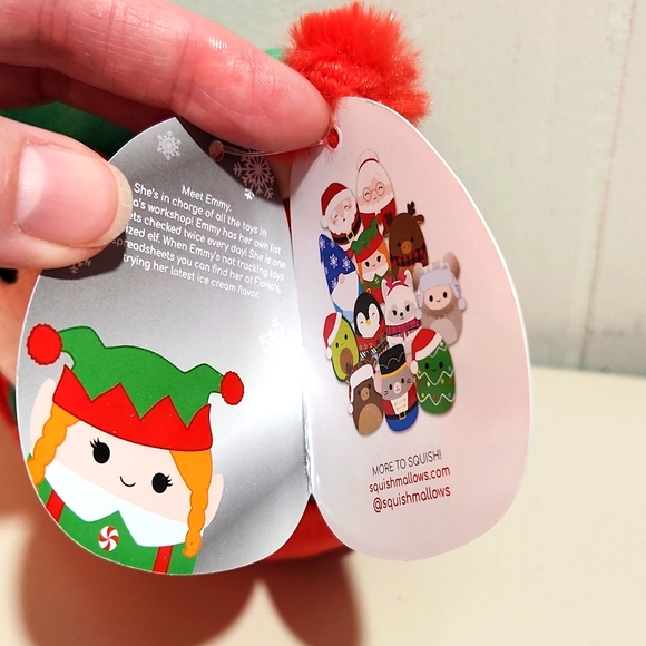 EMMY THE ELF - SQUISHMALLOWS HOLIDAY - 4.5" PLUSHIE - NEW WITH TAG - Picture 4 of 8